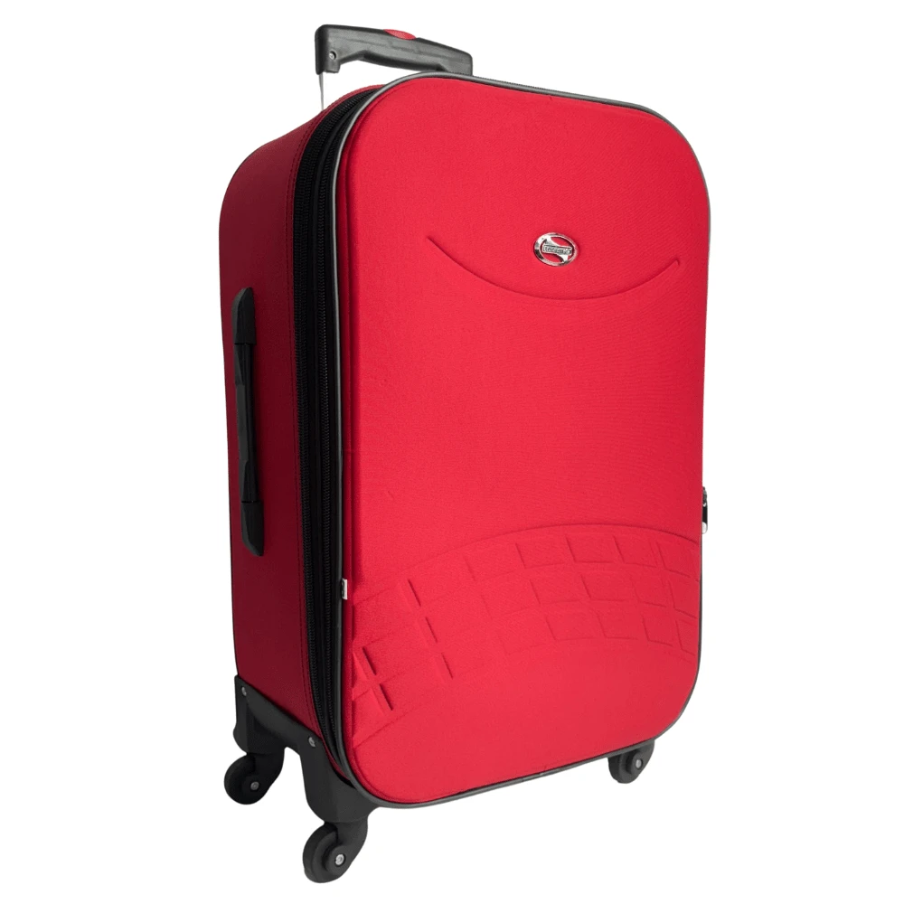 Medium 23kg Travel Suitcase With 360° Rotating Zipper And Expander - Grotaferrata - Red - View 1