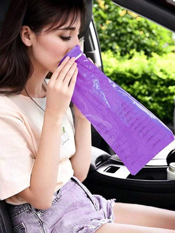 20Pcs Disposable Vomit Bags - Leak Proof Medical Grade, Portable Vomit Bags, 2000ml Per Pack, For Nausea, Travel Motion Sickness, Cars, Planes And Boats, Sports.