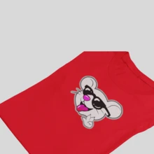 Girls' T-Shirt, 100% Premium Cotton, Short Sleeve, Sizes 6 To 16, With High-Quality Thermal Print, Pink Gang, Emily Vick, Katlen Leozin, Robson - Đỏ - Xem 8