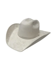 Sombrero Vaquero de Gamuza Fina Unisex Varios Colores - Blanco - Ver 1