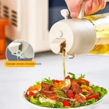 1-Piece Olive Oil Spray Bottle For Kitchen Use - 2-In-1 Olive Oil Dispenser Suitable For Cookware, Air Fryer, Salads, And Grilling - Black Olive Oil Spray Bottle, Suitable For Outdoor Barbecues, Grills, Low-Fat Meals, Kitchen Use, Barbecues, Air Fryer, And Camping. Suitable For Women, Lightweight Home Kitchen And Barbecue Sprayer, Dispenser - 彩色 - 查看 3