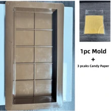 Molde de silicona para barras de chocolate de 10 cavidades extra grandes, antiadherente, fácil de limpiar y desmoldar para dulces rellenos, hornear y herramienta esencial para decorar pasteles - Multicolor - Ver 15