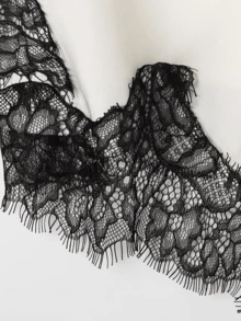 Seelio New Women's Fashion European Style Lace Decor Sexy Lingerie-Style Top