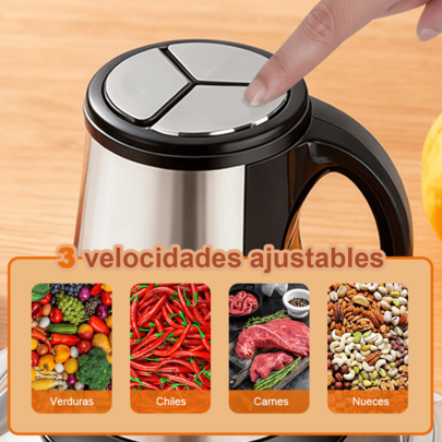 Picadora electrica de alta powerencia de acero inoxic para cocina, triturador de carne doméstico, procesador de alimentos para picar carne, ajo y verdura, multifunción