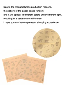 Sealable Food Storage Bags, General-Purpose Kraft Paper Bags, Disposable Greaseproof Bags, With Self-Adhesive Packaging, Suitable For Sandwiches, Bread, And French Fries, Perfect For Picnics And Parties. School Supply Food Bags And Food Boxes Are Suitable For Candy, Chocolate, And More.