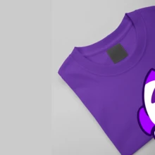 Girls' T-Shirt, 100% Premium Cotton, Short Sleeve, Sizes 6 To 16, With High-Quality Thermal Print, Pink Gang, Emily Vick, Katlen Leozin, Robson - 紫色 - 查看 5