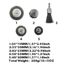 DINGQI Steel Wire Brush Set, Rotary Tool Polishing Cleaning Tool, Suitable For Drilling, Stainless Steel Wire Cup Brushes For Removing Rust, Corrosion And Sanding Surfaces