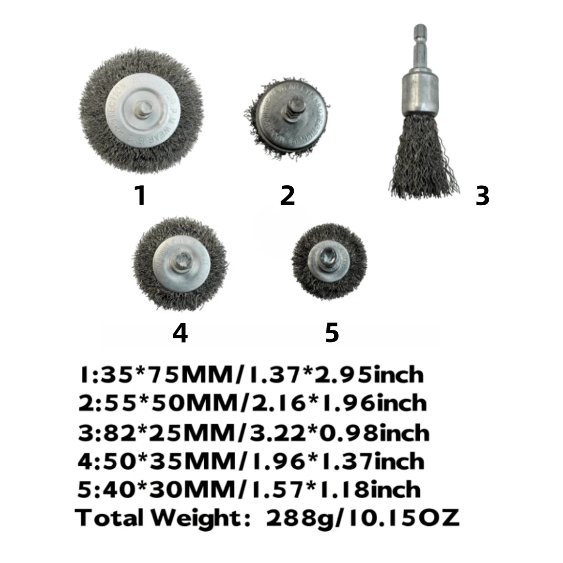 DINGQI Steel Wire Brush Set, Rotary Tool Polishing Cleaning Tool, Suitable For Drilling, Stainless Steel Wire Cup Brushes For Removing Rust, Corrosion And Sanding Surfaces
