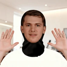 3D Celebrity Full Face Mask | Funny And Humorous Role-Play Costume Accessory | High-Elasticity Polyester Fiber | Breathable Full-Face Cover With Sporty Style | Wind-Resistant For Outdoor Activities And Cycling | Perfect For Costume Parties, Christmas, Halloween And Carnival Celebrations-1Pack - 黑色 - 查看 6