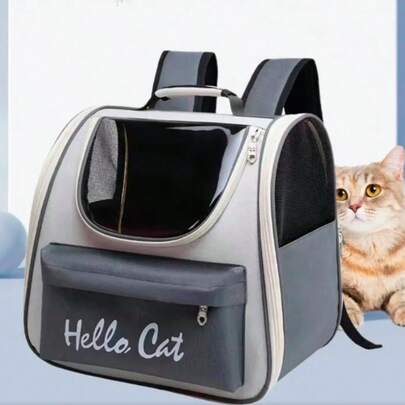 Bolsa Mochila Transporte Gato Pet Animais Estimaçao Passeio Viagem Visao Panoramica Bolsos Ventilaçao