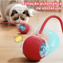 ​Brinquedo Interativo para Pets: Bola Automática para Gatos e Treinador Elétrico para Cães​ - Vermelho - Visão 7