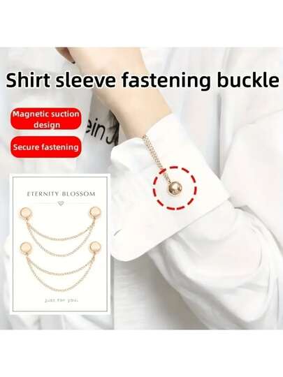 2/4pcs Multi-Functional Magnetic Clips, New Magnetic Clips, Strong Magnetic Scarf Clips With Chain, Shirt Clips, Fashion Accessories, Used To Tighten T-Shirt Hem, Collar And Pants Cuffs, Halloween Decoration