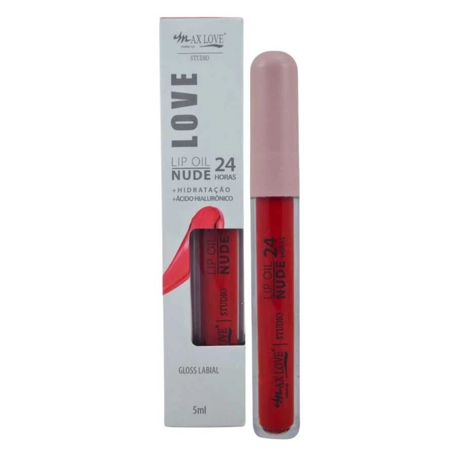 Lip Oil Vegano 24h Nude Cor 809 5ml - Vermelho - Visão 1