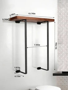 Towel Rack Wall Mounted, Bathroom Towel Storage, Wall Towel Holder, Bathroom Organizer, Shower Organizer Rack, Bath Towel Racks For Bathroom Towel Storage Rack With Shelve For Rolled Towel Organizer, Wall Mounted Bathroom Shelves Over Toilet For Bathroom, Kitchen, Bedroom, Living Room, Home Decor, Bathroom Decor And Accessories, Bathroom Organizer, Shower Accessories, Minimalist Design Storage Organizer For Large Towels, Small Towels, Hand Towels, Halloween/Christmas Gifts, Back-To-School Season - 彩色 - 查看 4