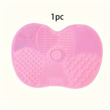 粉色苹果形硅胶化妆刷清洁垫，带吸盘，轻巧便携，易于清洁和携带，适用于化妆刷、化妆海绵、粉扑等，呵护肌肤健康，美容健康，化妆工具，化妆刷配件，旅行必备，情人节礼物，价格实惠，旅行化妆刷，女士礼物，化妆师，专业全套化妆工具 - 粉色 - 查看 9
