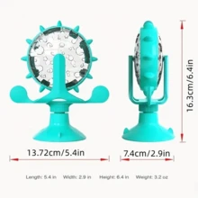 Fun Cat Toy Windmill Rotating Table With Suction Cup Ferris Wheel Treat Dispenser - 藍色 - 查看 6