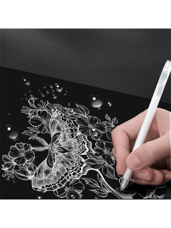 1/3 juego de bolígrafos de punta fina en blanco, dorado y plateado, neutros, fluorescentes, de gran capacidad y desechables, para arte, dibujo, diseño, ilustración, suministros para artistas, de vuelta a la escuela