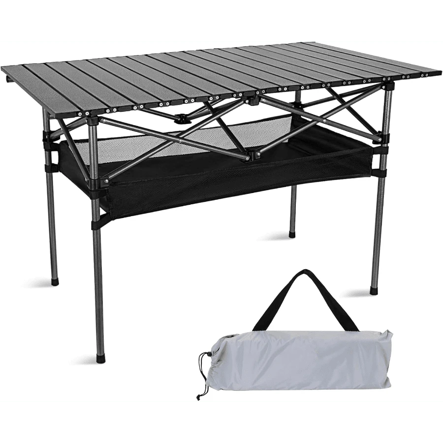 Pacilack Portable Folding Camping Table - Lightweight Collapsible Outdoor Table With Carry Bag, Sturdy Legs & Large Flat Surface For Picnics, BBQs, Beach, Hiking, Tailgating - Compact & Durable Design For S & - XL (39,37 inch) - Xem 1