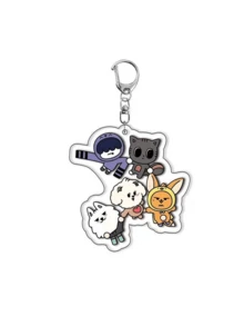 TXT K-Pop Boy Band Cartoon Acrylic Keychain, Cute Pendant Decoration For Backpack, Shoulder Bag, Crossbody Bag, Fans Merchandise, Gift - Multicolor - View 13