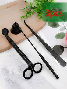 三合一蜡烛芯修剪器套装 - 蜡烛芯修剪器、灭烛器、浸烛器，不锈钢蜡烛配件套装，含蜡烛芯切割器和灭烛器 - 均碼 - 查看 3