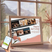 1pc Friendship Collage, Friends Photos, Friends Photo Collage, Best Friend Gift Her, Friendship's Day Gift, Personalized Gift For Bestie,Modern Unique Gift Canvas Print - Custom Personalized Photo With Wooden Frame - Living Room, Bedroom, Home Office Wall Art