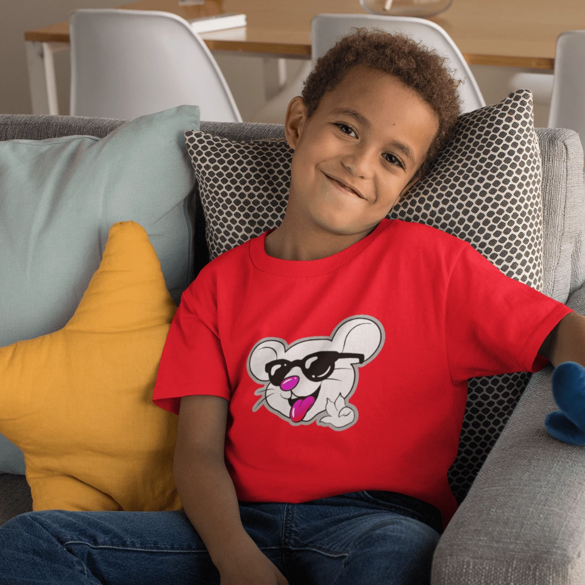 Girls' T-Shirt, 100% Premium Cotton, Short Sleeve, Sizes 6 To 16, With High-Quality Thermal Print, Pink Gang, Emily Vick, Katlen Leozin, Robson - Đỏ - Xem 1