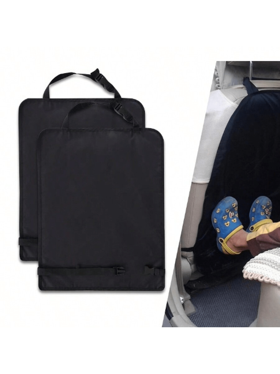 Kit com 2 Protetores de Encosto de Banco Automotivo, Tapetes Grandes para Proteção contra Chutes, Capa Impermeável para Banco Traseiro de Carro que Protege contra Sujeira, Lama, Manchas e Arranhões.