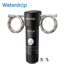 Waterdrop 10UA Under Sink Water Filter System, Reduces, /, Lead, Chlorine, Bad Taste & Odor, Under Counter Water Filter Direct Connect To Kitchen Faucet, NSF/ANSI 42 Certified, 8K Gallons - 黑色 - 查看 1