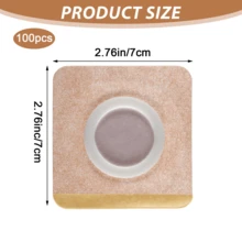 50pcs Square Castor Oil Navel Tightening Patches, Made Of Breathable Non-Woven Fabric, Natural Breathability, Comfortable Fit, Enhance Sports Performance, Easy To Use, Durable. Non-Irritating To Skin, Suitable For All Skin Types And Body Shapes, Tightens Skin. (Oil-Free Formula) - Multicolor - View 10