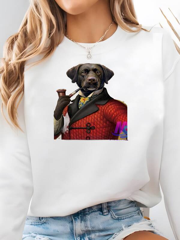Custom Royal Pet Portrait: Unique Hand-Drawn Art (Digital Download) Sweatshirt