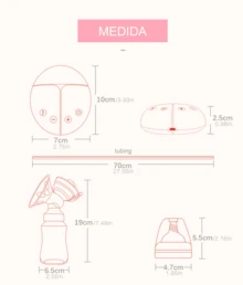 2 Pieces Double Electric Breast Pumps – Strong Suction + Massage & Lactation-Promoting Function, Efficient Milk Storage + Anti-Milk Leakage, Suitable For Breastfeeding Moms For Home Pumping / Night Milk Storage / Postpartum Lactation-Promoting Care - trắng - Xem 2