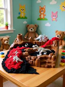 Spin Master Kineticsand Children's Educational Dinosaur Fossil Digging Toy Manual DIY Treasure Exploration Toy - Purple - View 4