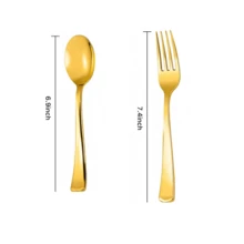 6pcs Stainless Steel Gold Dessert Salad Forks, Suitable For Home Kitchen Or Restaurant, Wedding Party, Size 7.5 Inches/19cm - Multicolor - View 15