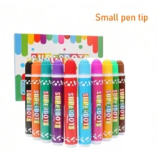 10 Colors Dot Graffiti Pens, Fine Tip Pens, Children's Stationery Art Painting Tools, Watercolor Pens Gift, Back To School Welcome Gift, Christmas Holiday, Birthday, Party Reward Gift - Multicolor - View 12