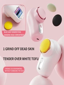 Rechargeable Electric Foot Grinder, Electric Foot Grinder, Four Replaceable Grinding Heads, Portable And Easy To Use, USB Charging, Suitable For Dry And Cracked Soles, Ideal Gift For Parents - Multicolor - View 1