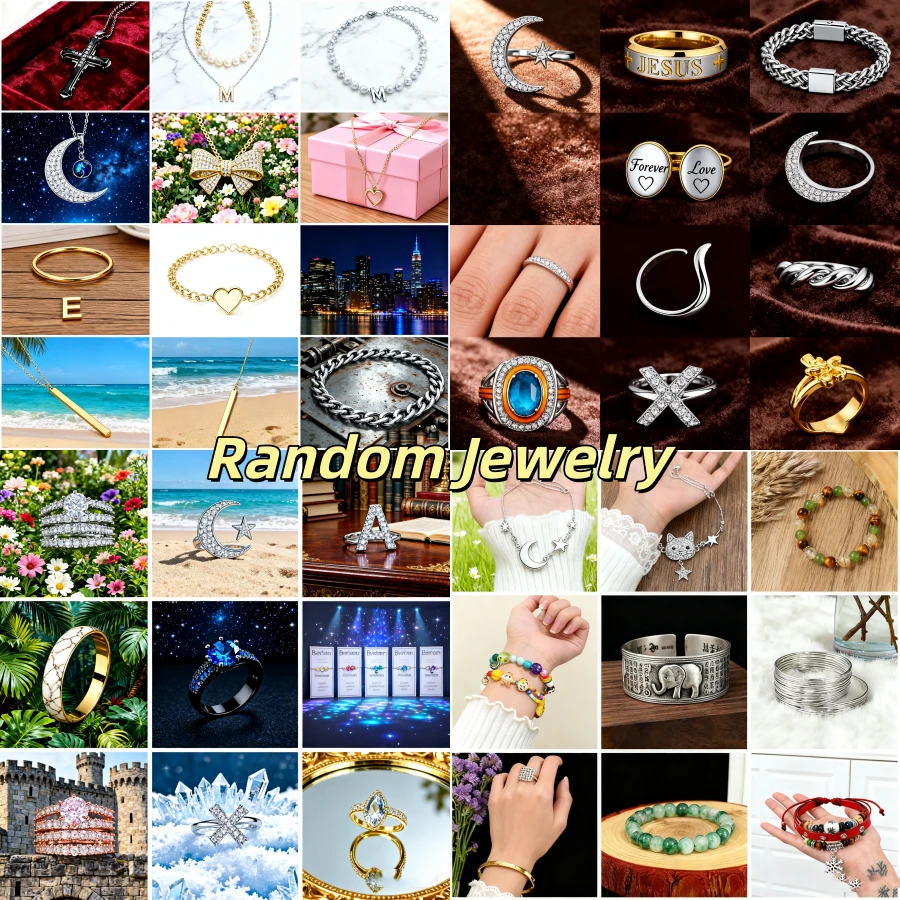 Random Jewelry,Elegant Women's Jewelry Collection For Daily Wear, Versatile Unisex Gift Set Perfect For Dating Vacations & Parties, Thoughtful Present For Girlfriend Mom & Friends - Ideal For Mother's Day Christmas Birthdays & Anniversaries - Nhiều màu - Xem 1