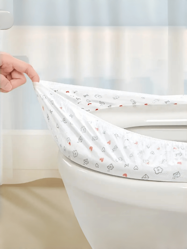 1pack Individually Wrapped Disposable Toilet Seat Covers - Hygienic Travel Essentials, Universal Fit For All Toilets, Camping, Flights & Public Restrooms