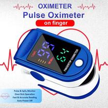 Oximetro 数字手指脉搏血氧仪，带 LED 显示屏，血氧饱和度和脉搏率监测器，便携式 SpO2 监测器