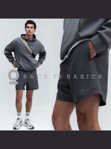 Gym Workout Set: Dry Fit T-Shirt + Elastane Tactel Shorts - 米色 - 查看 6