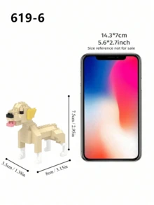 1776pcs Funny Cartoon Animal Building Blocks Set, Giraffe/Zebra/Deer/Antelope/Camel/Cow/Alpaca, Creative Educational DIY Model, Mini Assembly Blocks, Home Decor, Desk Ornament, Halloween/Christmas/Birthday Gift - Multicolor - View 17