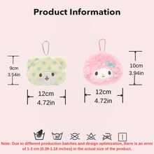 Officially Licensed Sanrio Character Plush Coin Purse, Perfect For Children, Students, And Teens-A Soft, Fluffy Zip-Top Wallet That Holds Coins, Cards, And Keys-A Fun Collectible Plush Accessory And Educational Toy, Suitable For School, Travel, And Everyday Use. - Multicolor - View 9