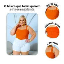 Plus Size Blouses - Naranja - Ver 3