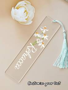 Personalized Name Acrylic Bookmark With 25 Styles Custom Handmade Floral Bookmarks For Book Lovers Unique Reading Accessories Teacher Student Gifts Back To School Stationery - Multicolor - View 6