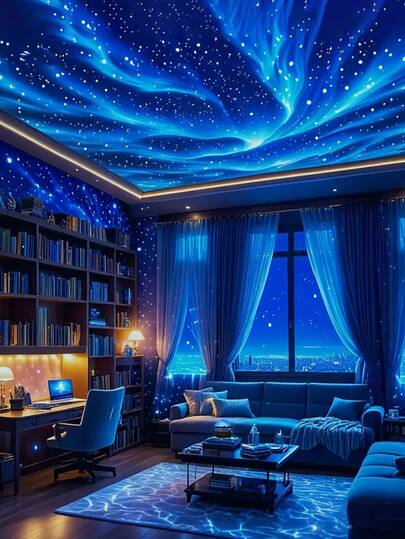 Aurora Night Light Projector, LED Nebula Night Light, Room Ambient Light, USB Power Supply, With Remote Control, Galaxy Projector Suitable For Bedroom, Night Lighting Projector, Perfect For Parties, Birthday Parties And Bedroom Home Decoration