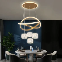 4-Head Crystal Luxury Modern LED Dining Room Pendant Light, Suitable For Dining Table, Bedroom, Living Room, Corridor - Multicolor - View 3