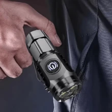 Mini LED Flashlights High, Flashlights, Flashlight 5 Modes Torch, Rechargeable Flashlights Torch, Waterproof Emergencyyy Flashlights, Flash Light Accessories For Outdoor, Camping, Hiking - Black - View 9
