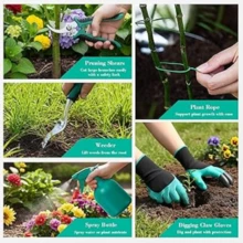 Garden Tool Set, 11 PCS Aluminum Gardening Hand Tools With Tote Bag, Ergonomic Handle, Gift For Women, Garden Star...