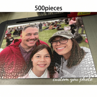 1 Piece 35/80/100/300/500/1000 Pieces Customized Puzzle Game, Personalized Photo Puzzle, Ideal Gift For Holidays, Parties, Weddings, Birthdays, Valentine's Day, Mother's Day, Father's Day, Back To School, Halloween, Christmas, New Year