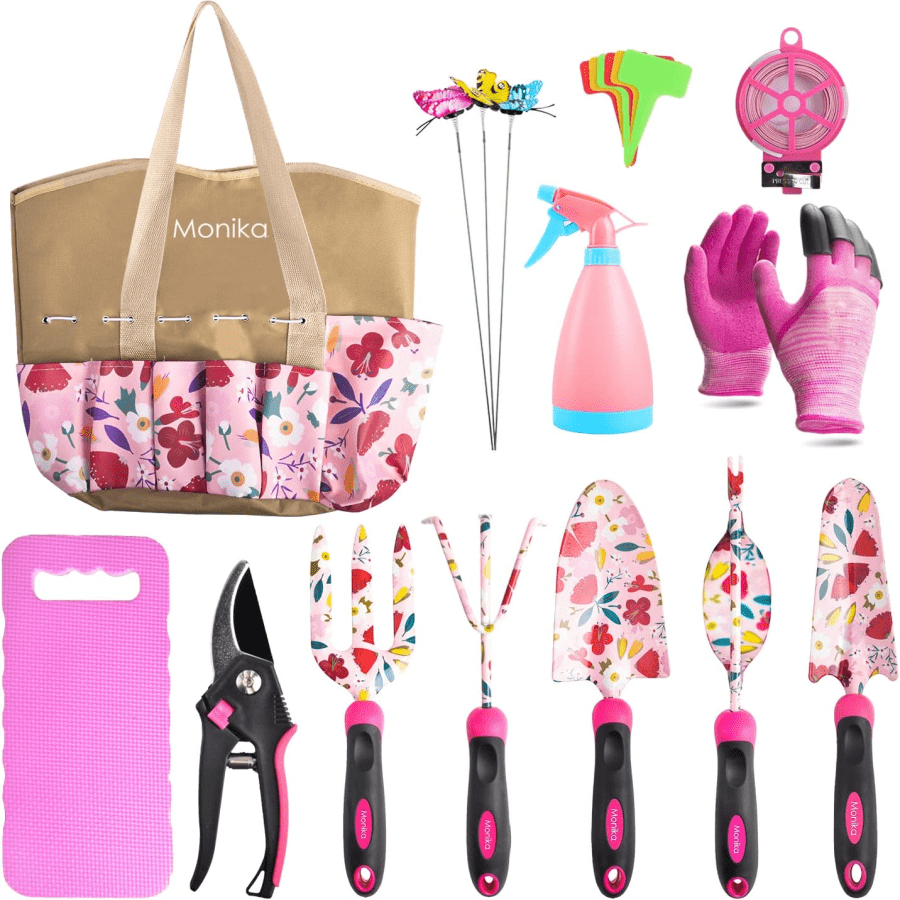 Gardening Kit 20 Piece Set Transplanter Fork Cultivator Trowel Pruner Weeding Fork Gift Of Choice