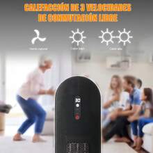 Calefactor Eléctrico Cerámico de Torre 1500W con Termostato Ajustable y Protección Tipo de enchufe A Japones - Tipo de Enchufe A Japonés (100V) - Ver 3